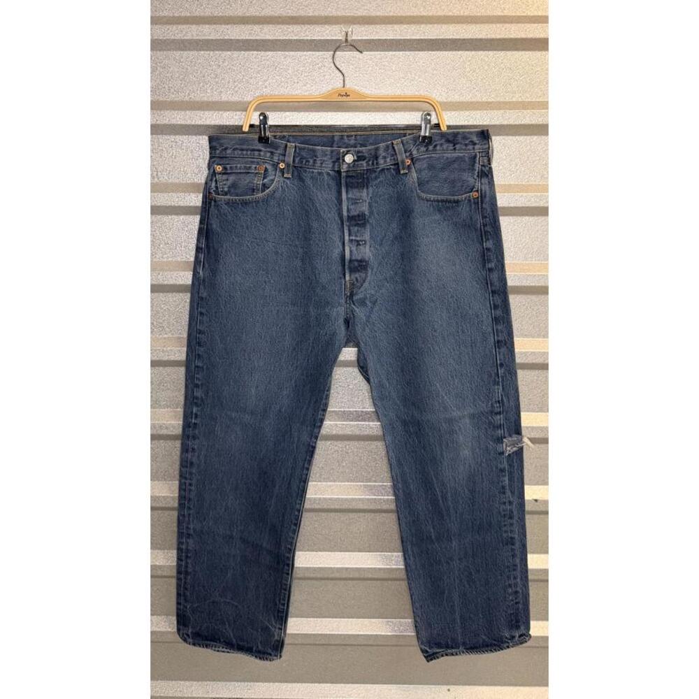 Levi's Classic Blue Denim Jeans with Distressed Detail 2020